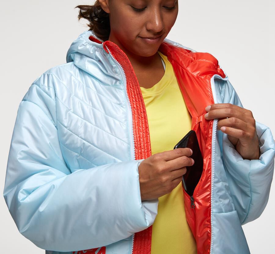 Hoka One One Womens Jackets - Puffy - Blue - FDLN20745